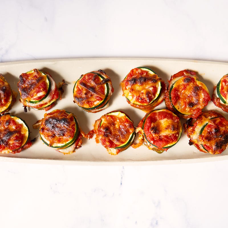 Photo of Zucchini-pepperoni pizza stacks by WW