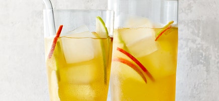 Spiced apple kombucha mocktails