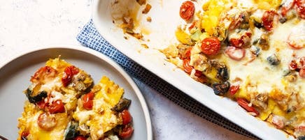 Lasagne de raviolis aux légumes d'été