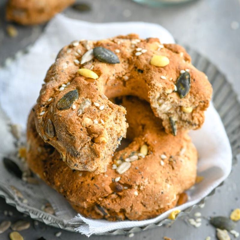 Foto van Bagel met pitten en zaden door WW