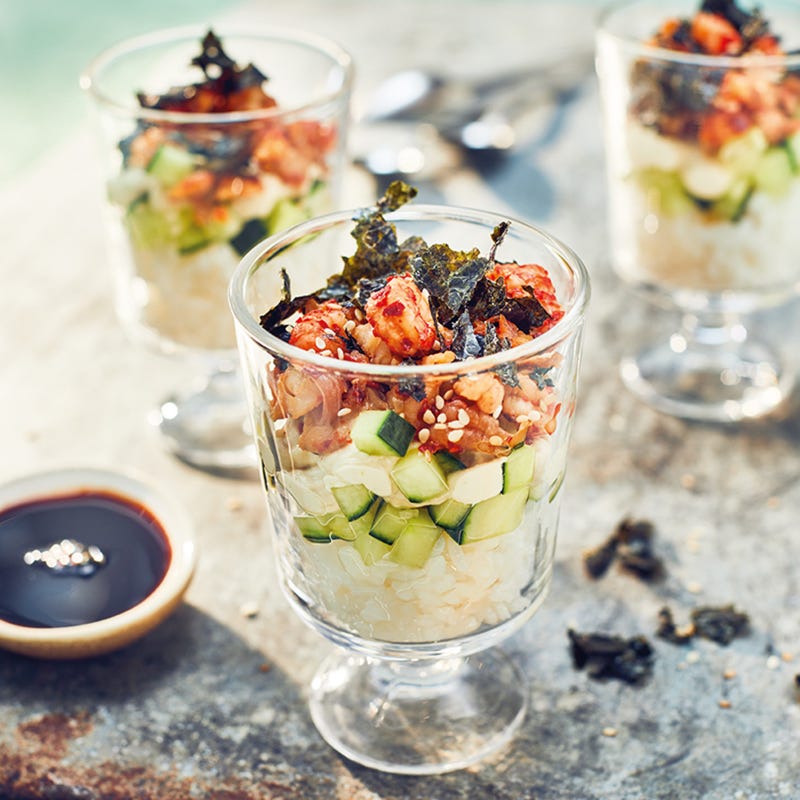 Foto Sushi im Glas mit Krebsfleisch von WW