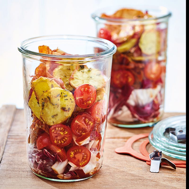 Foto van Salade van ovenaardappelen met ham en kerstomaten door WW