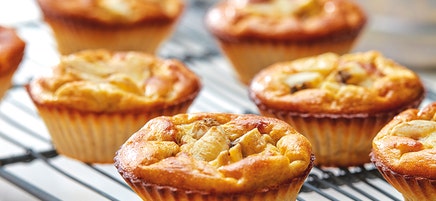 Pannenkoekmuffins met banaan