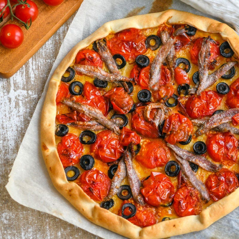 Tarte tomates cerise et anchois