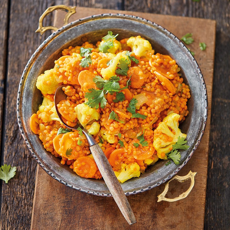 Foto van Linzenschotel met bloemkool door WW