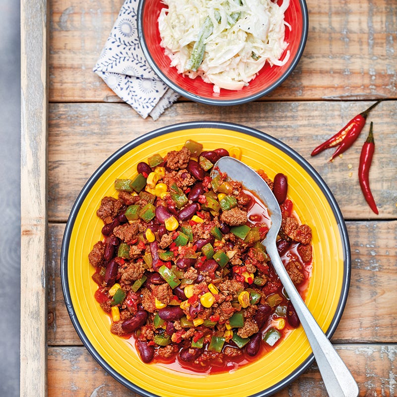 Foto van Chili con carne met koolsla door WW