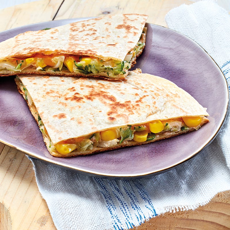 Foto van Quesadilla's met courgette-maïsvulling door WW