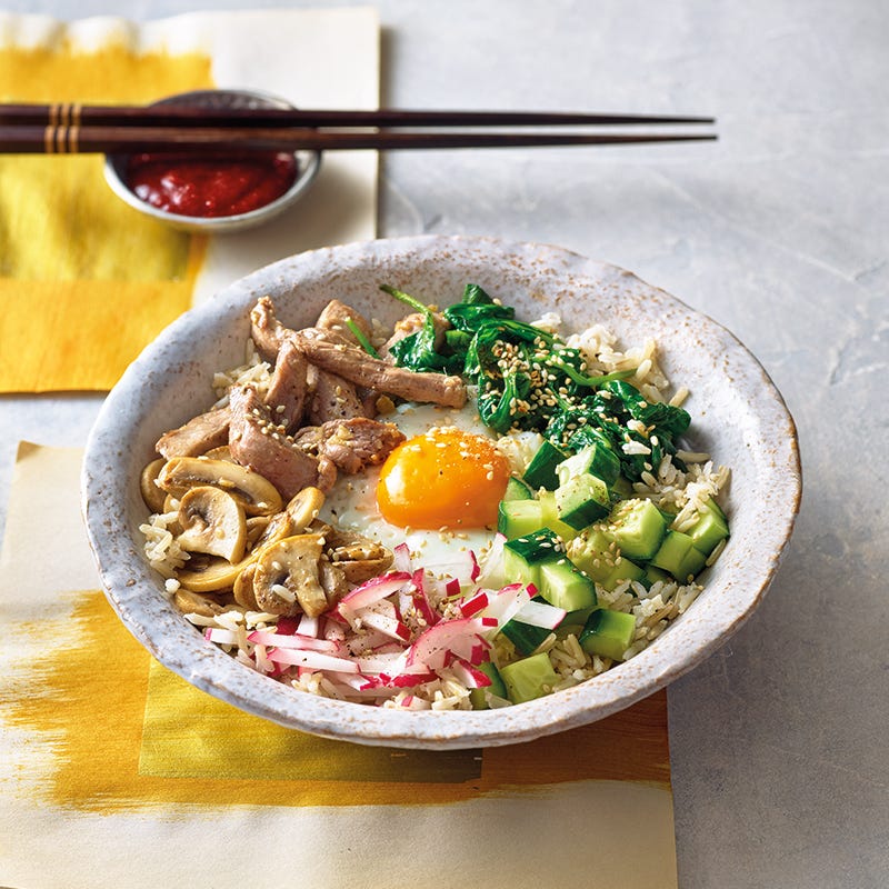 Foto van Bibimhap met varkenshaas door WW