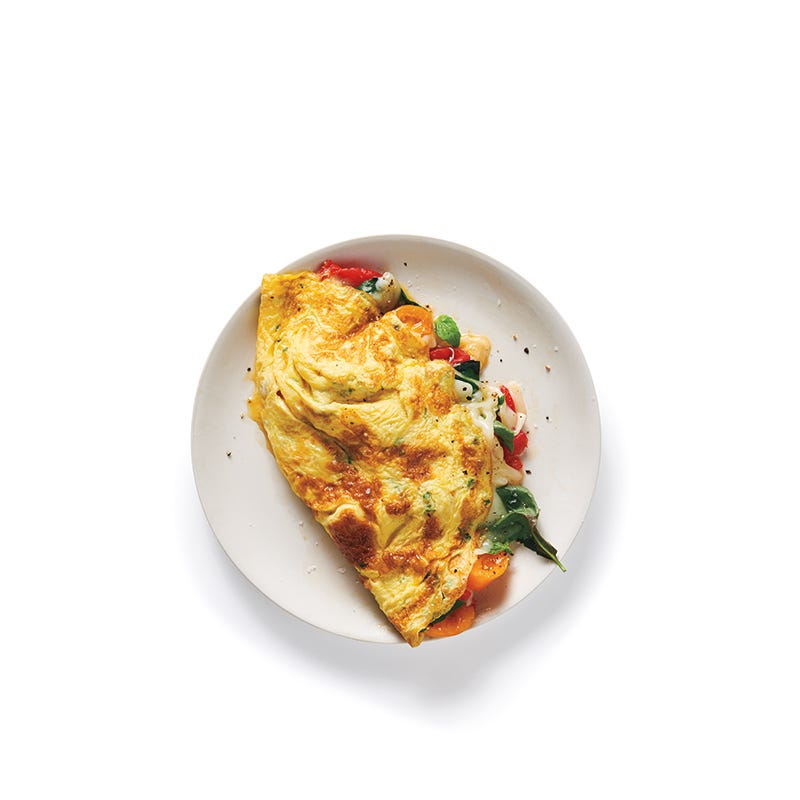 Foto van Omelet met tomaat, mozzarella en gegrilde paprika door WW