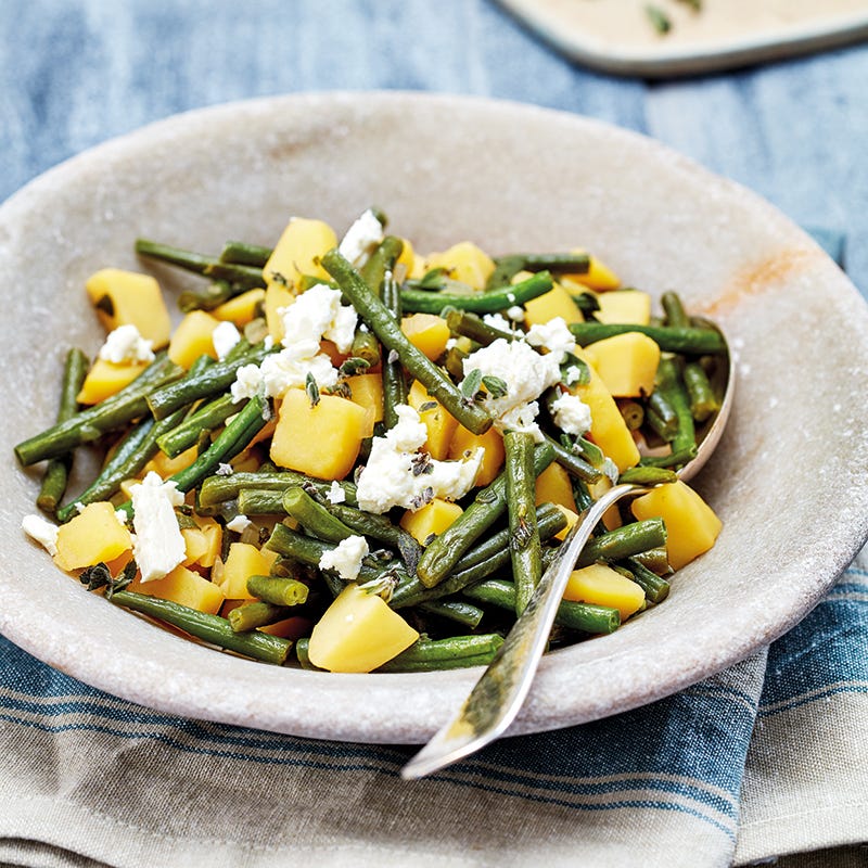 Foto van Aardappel-sperziebonenpannetje met feta door WW