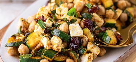Salade de pois-chiche et courgettes aux épices