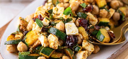 Salade de pois-chiche et courgettes aux épices