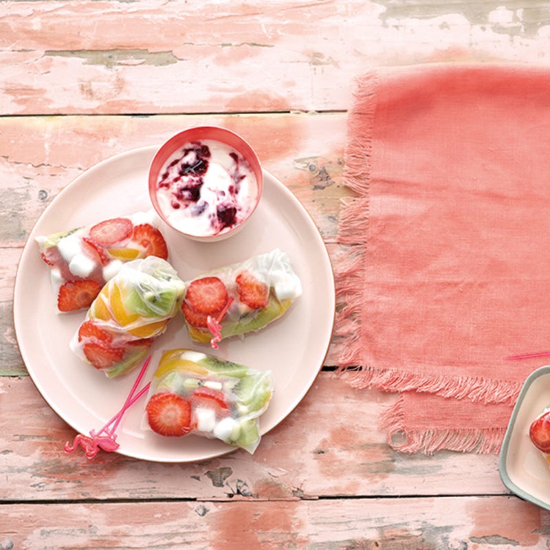 Foto van Rijstrolletjes met fruit en marshmallows door WW