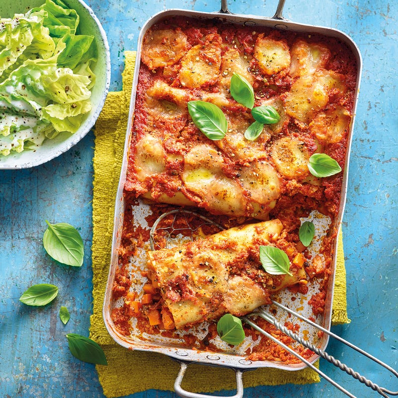 Cannelloni mit Pilzfüllung & Salat