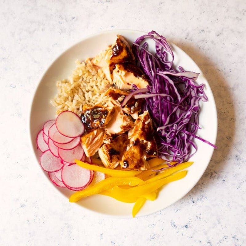 Photo of Glazed Salmon Brown Rice Bowl by WW