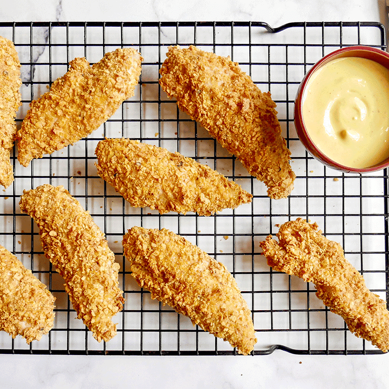 Tortilla-chip-chicken-with-honey-mustard