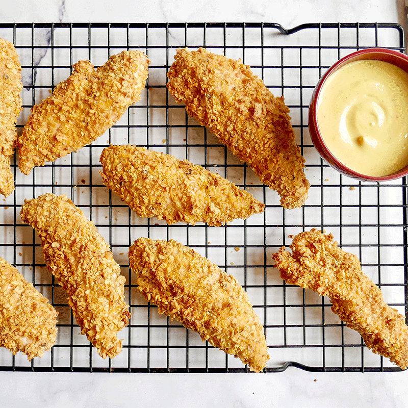 Tortilla-chip-chicken-with-honey-mustard
