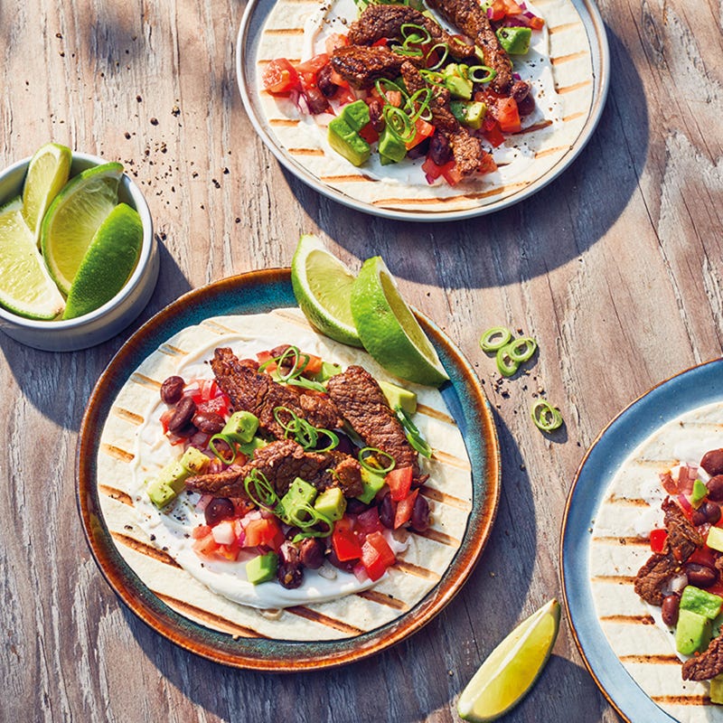 Foto Steaktacos mit schwarzen Bohnen von WW