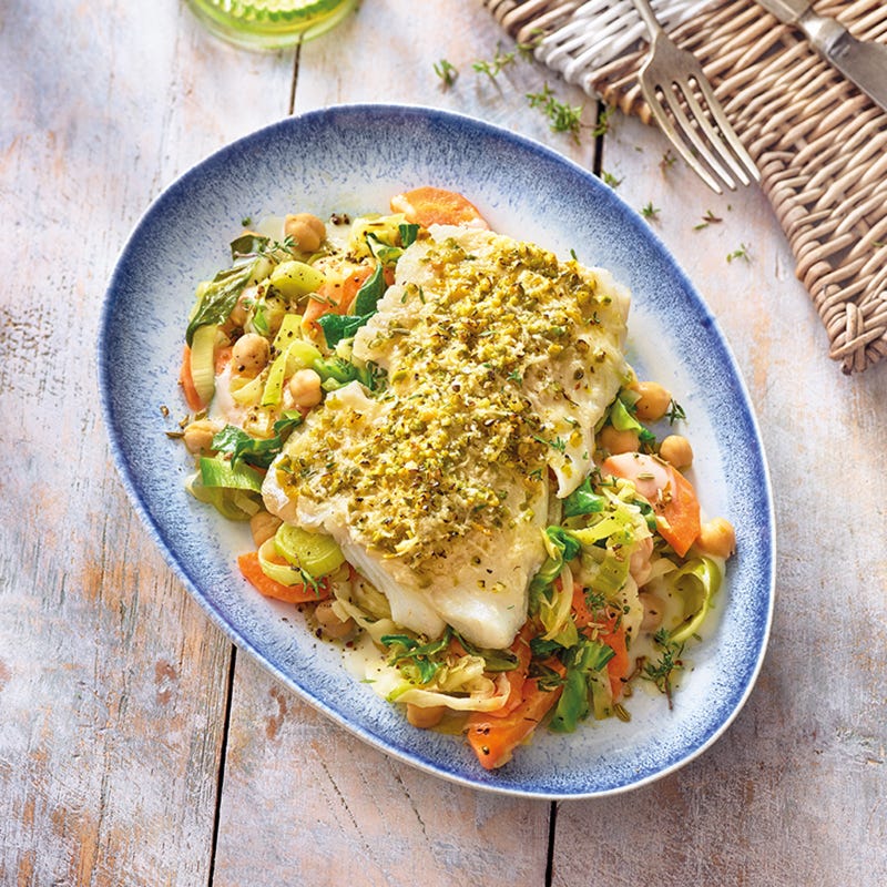 Kabeljau mit Spitzkohlgemüse & Parmesan