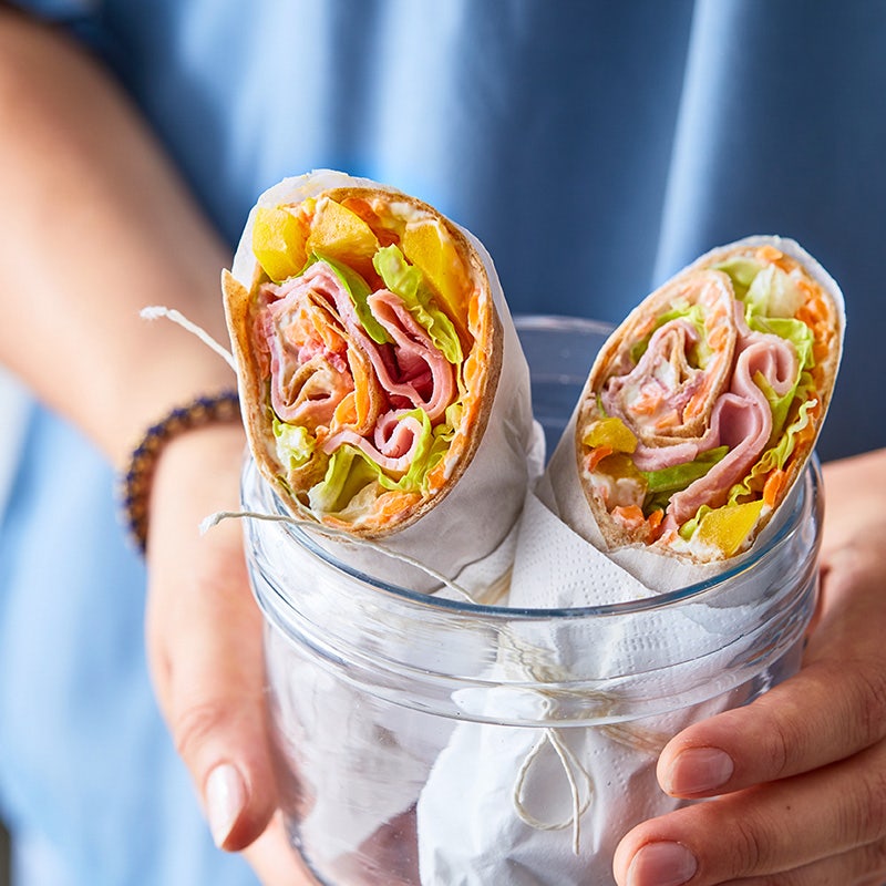 Gemüse-Schinken-Wrap
