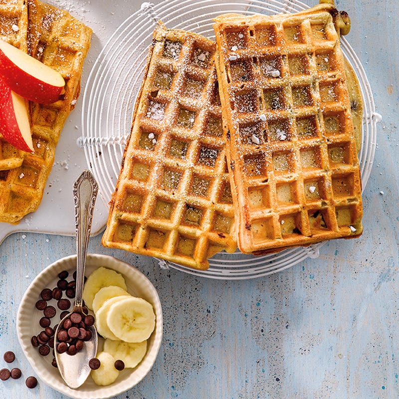 Schoko-Bananen-Waffeln