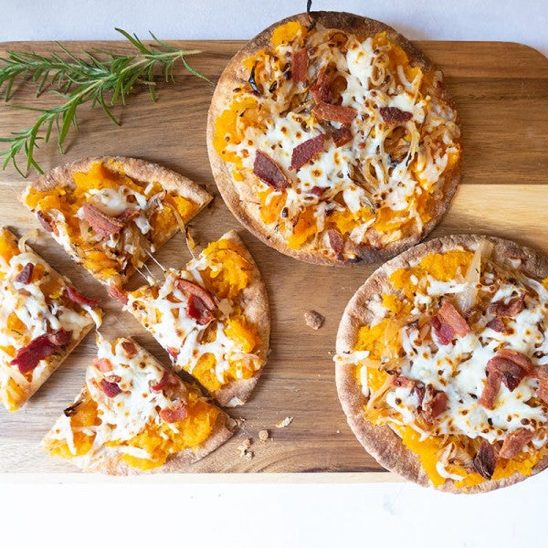 Photo of Butternut & Bacon Pita Pizzas by WW