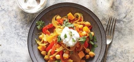 Cari de légumes à la courge musquée et aux pois chiches