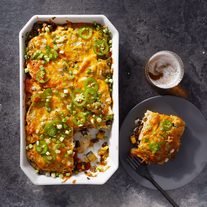 Vegetarian taco bake