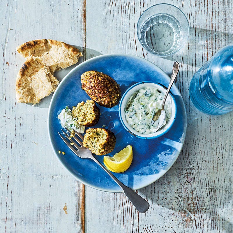 Kibbeh with tzatziki