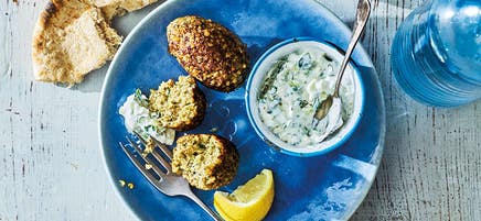 Kibbeh with tzatziki
