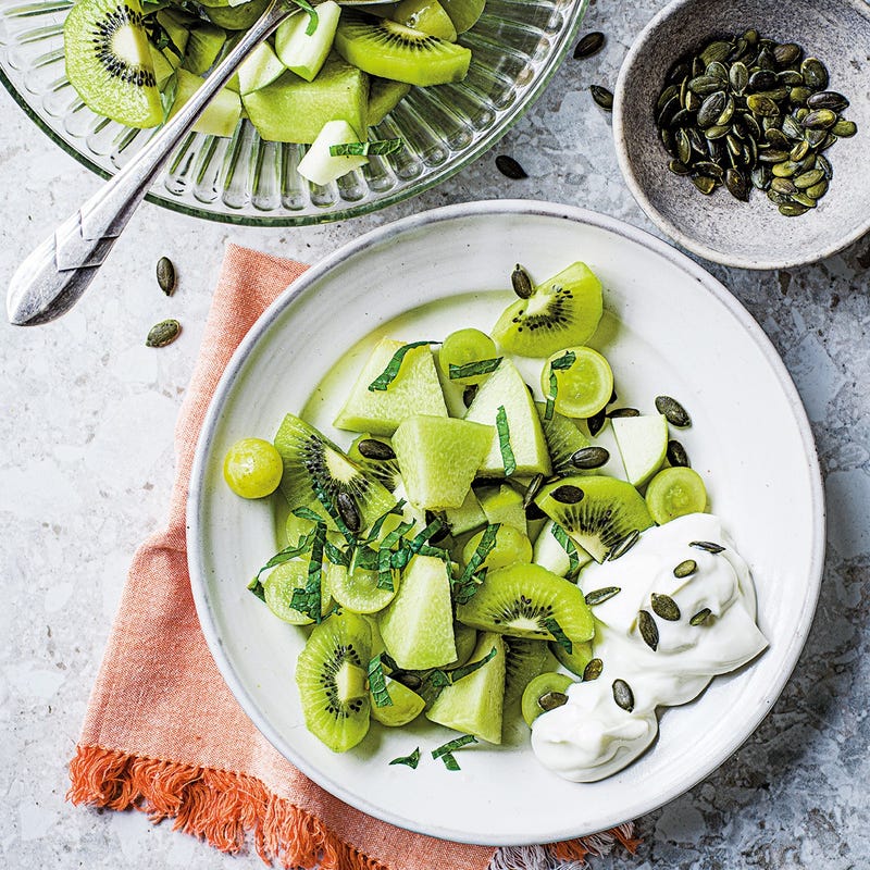 Salade de fruits verts au yaourt