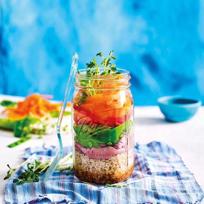 Lunch Jar mit Roastbeef