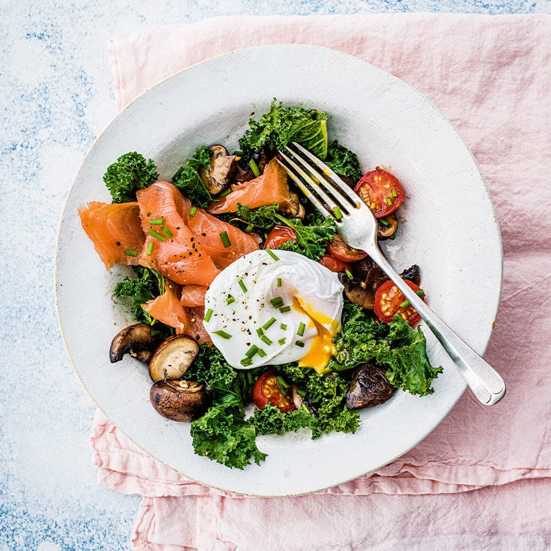 Smoked salmon breakfast bowl