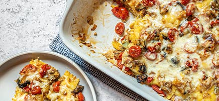 Ratatouille ravioli bake