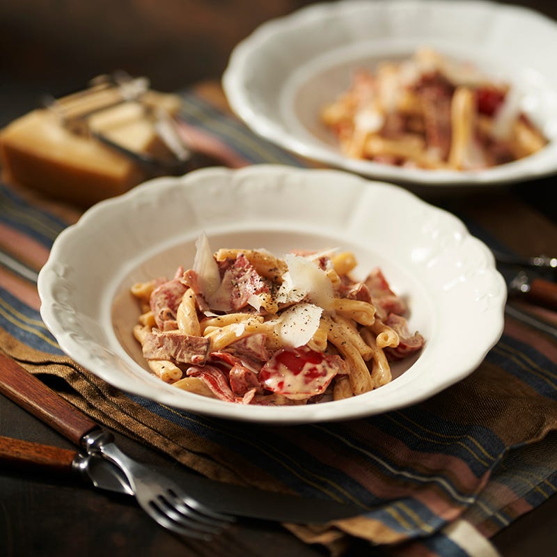 ViktVäktarna - Pasta med grillad paprika- och baconsås