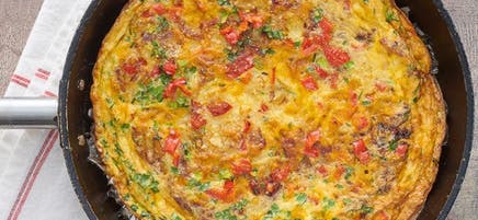 Frittata aux pommes de terre et aux poivrons