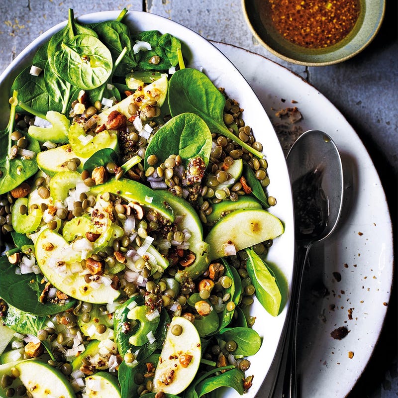 Salade de lentilles aux noisettes