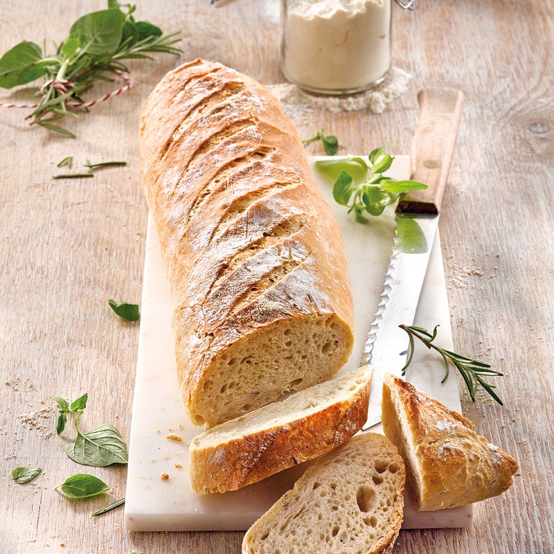 Mediterranes Ciabatta-Baguette