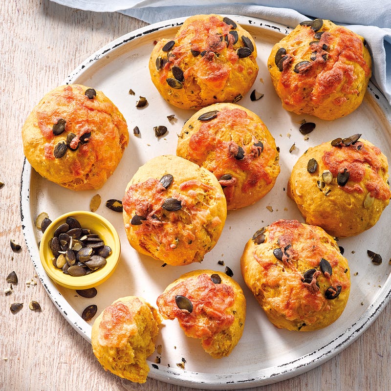 Kürbis-Käse-Brötchen