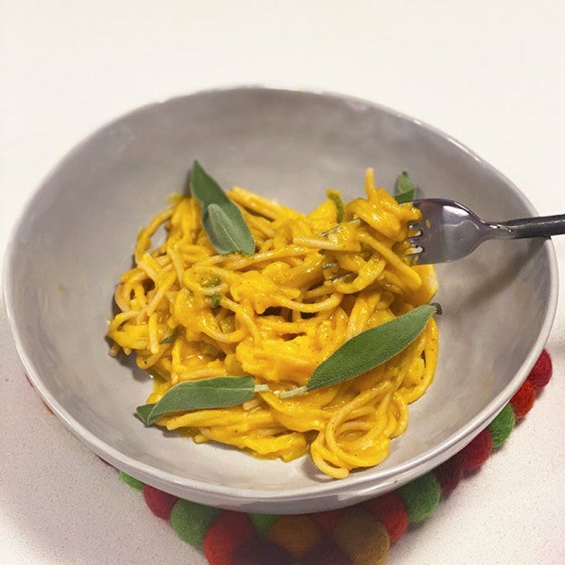 Photo of Spaghetti with creamy butternut squash by WW