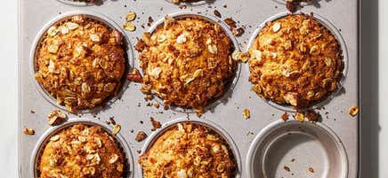 Sweet potato muffins with pecan streusel