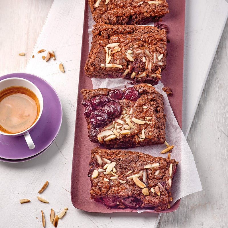 Brownie aux haricots rouges aux cerises