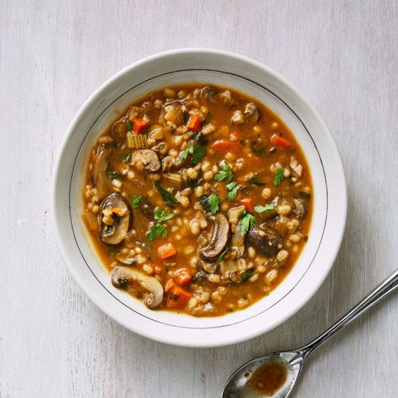 Photo of Mushroom barley soup by WW