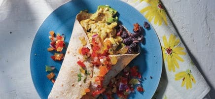 Egg, Black Bean, and Avocado Breakfast Wraps