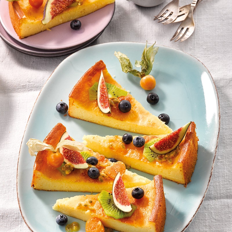 Käsekuchen ohne Boden