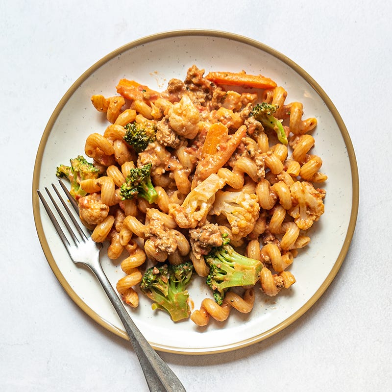 Photo of Creamy turkey pasta primavera by WW