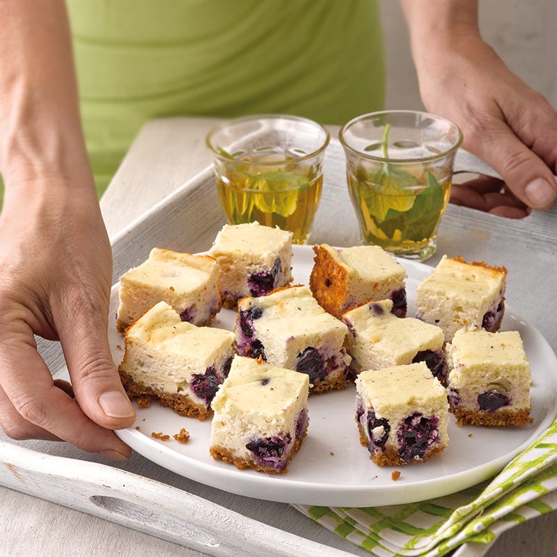 Foto van Cheesecake hapjes met blauwe bessen door WW