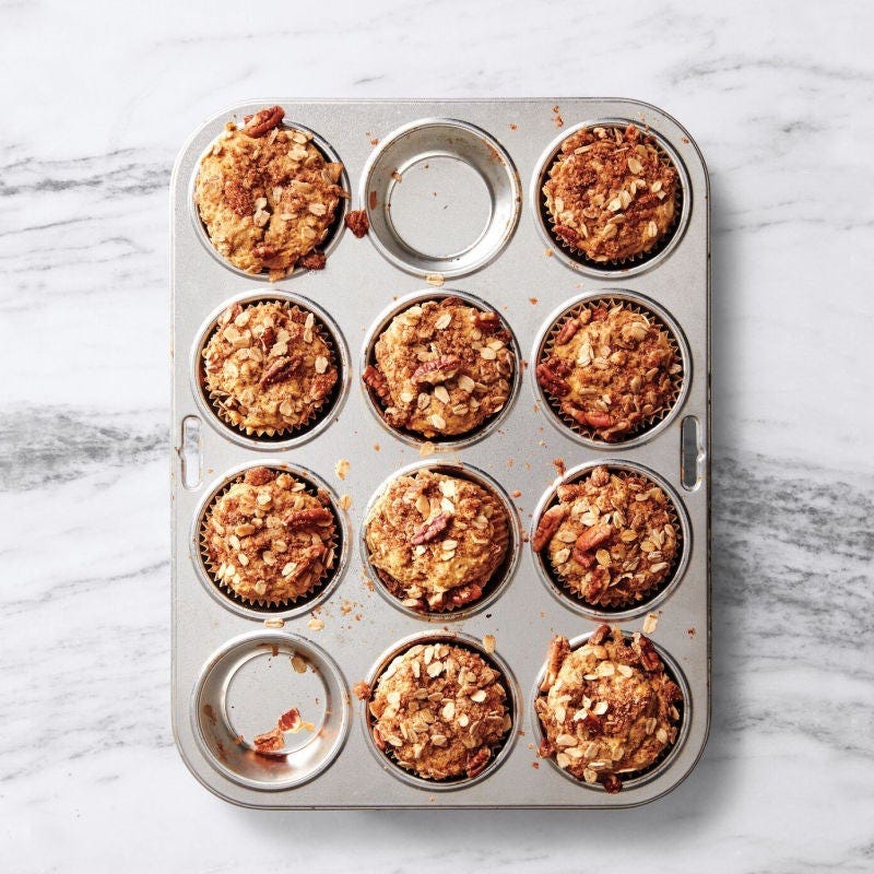 Muffins de patate douce et crumble