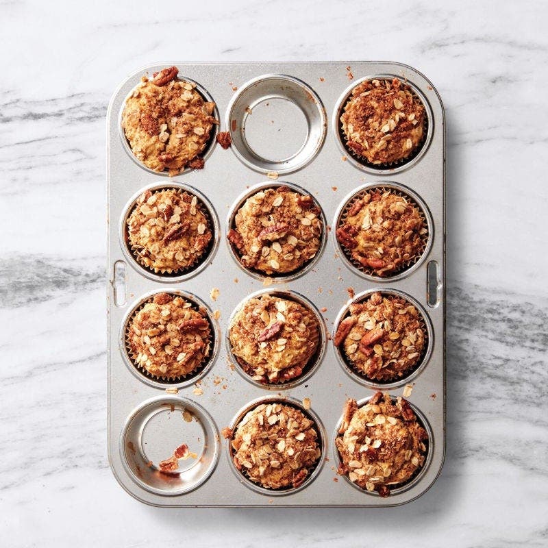 Muffins de patate douce et crumble
