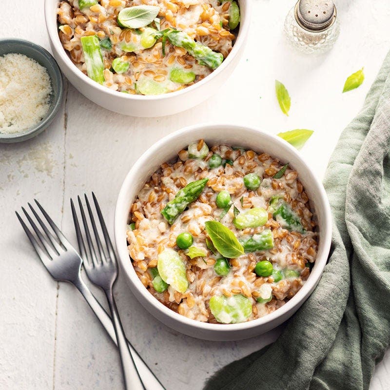 Risotto verdé d'épeautre